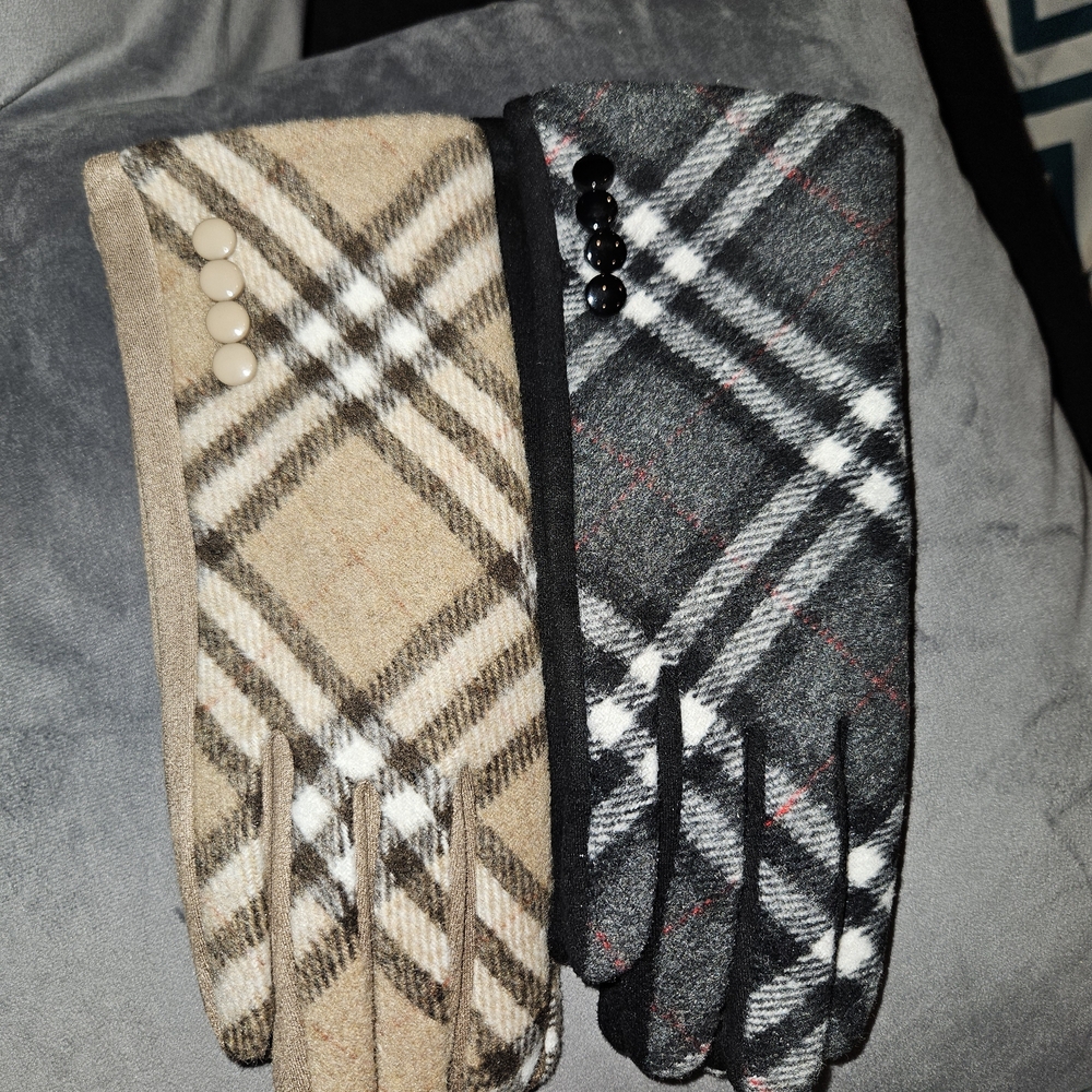 Plaid Gloves for Women